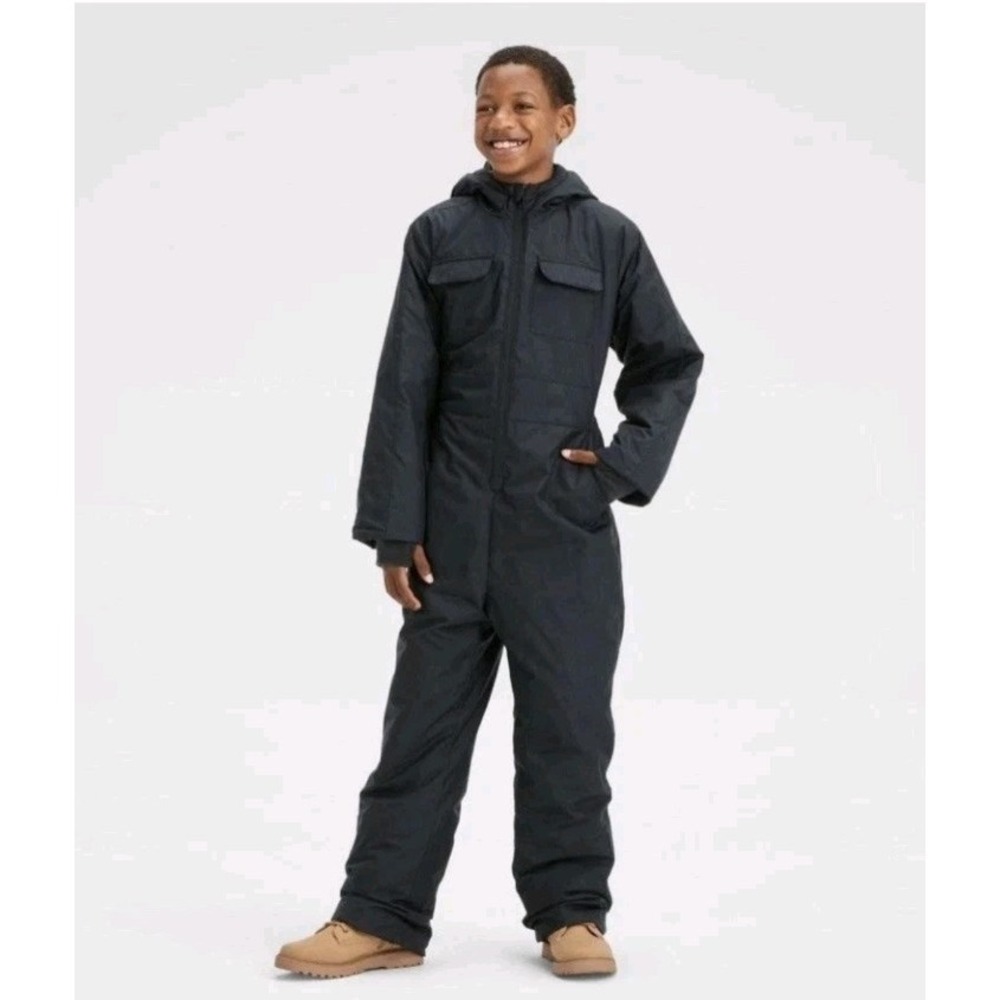 All In Motion Snow Sport Black Warmer Jumpsuit One Piece Youth Size XS 4/5 NWT